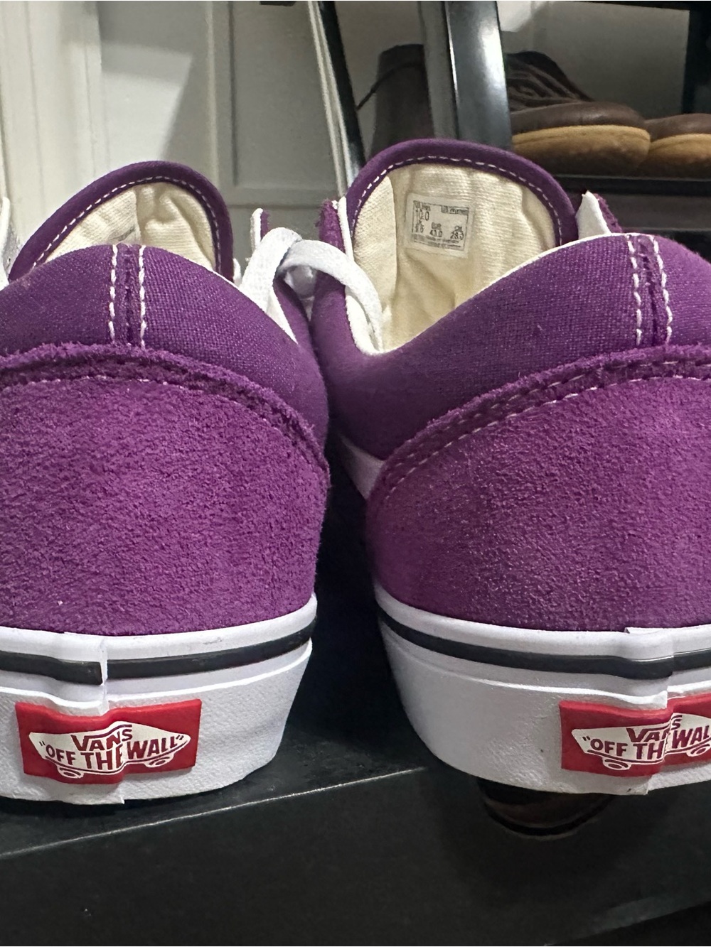 Vans Old Skool Low Top Sneakers - Purple & White - Picture 3 of 5